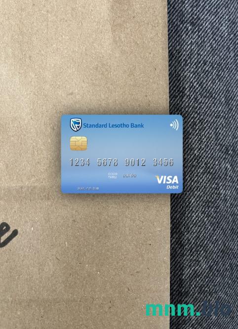 Lesotho Standard Lesotho bank visa obciążyć card wygląd fotograficzny skan PSD + zdjęcie